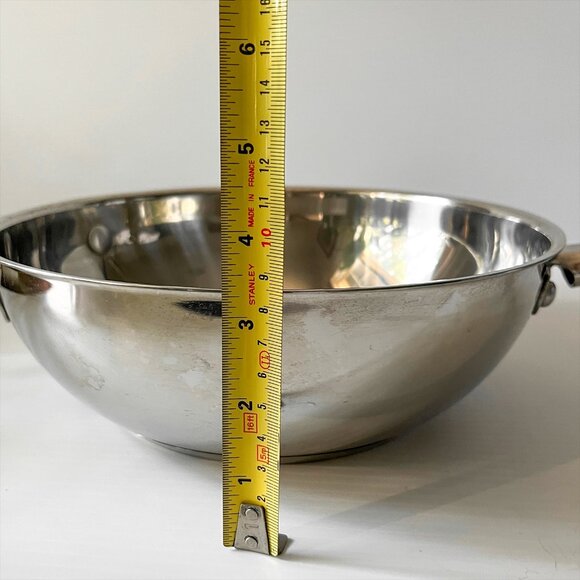 Wolfgang Puck Wok Stir Fry Pan Stainless Steel High Sided Double Handle Cookware - Picture 5 of 7